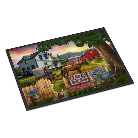 Carolines Treasures 18 x 27 in. Headed Home for Dinner Farm Indoor or Outdoor Mat PTW2071MAT